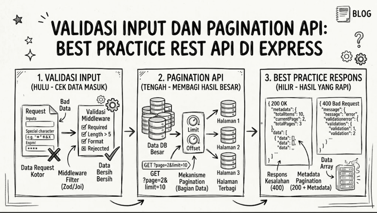 Validasi Input dan Pagination API: Best Practice REST API di Express