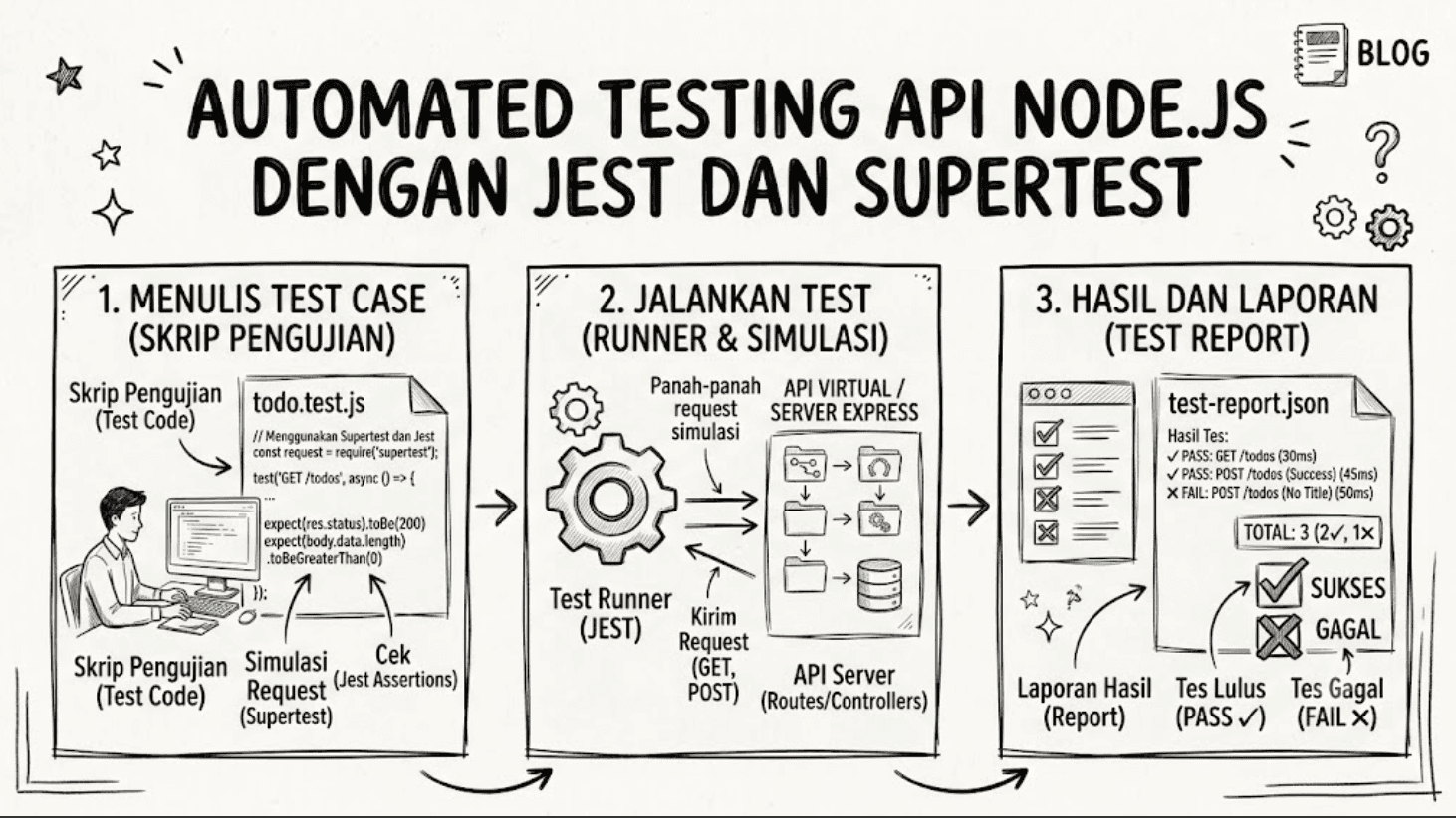 Automated Testing API Node.js dengan Jest dan Supertest